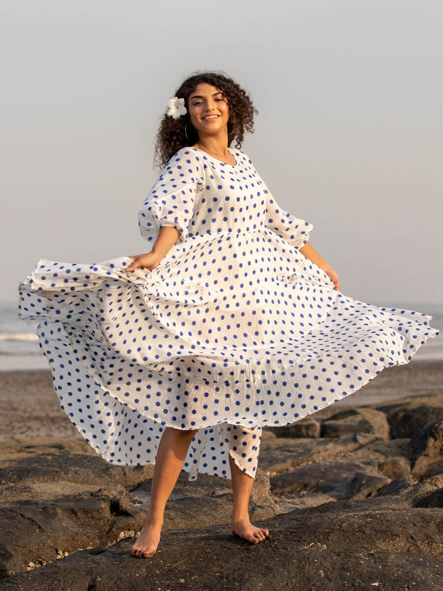Senorita Balloon Sleeve Dress