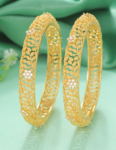 Designer Zirconia Floral Bangles