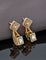 Zirconia GJ Polish Dangler 2 in 1 Stud+Earrings