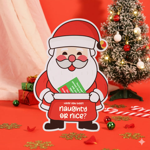 Naughty or Nice Santa Card