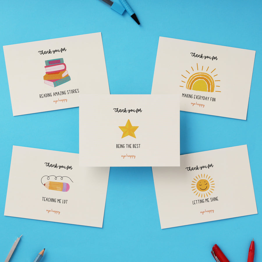 Thank You Teacher Cards (Set of 3)