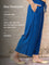 Royal Blue Slub Palazzo Pants