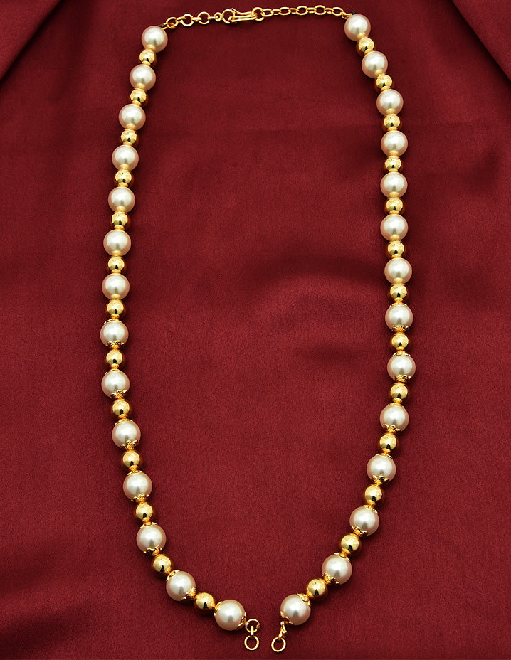 Designer Pearls and Golden Yellow Beads Mala