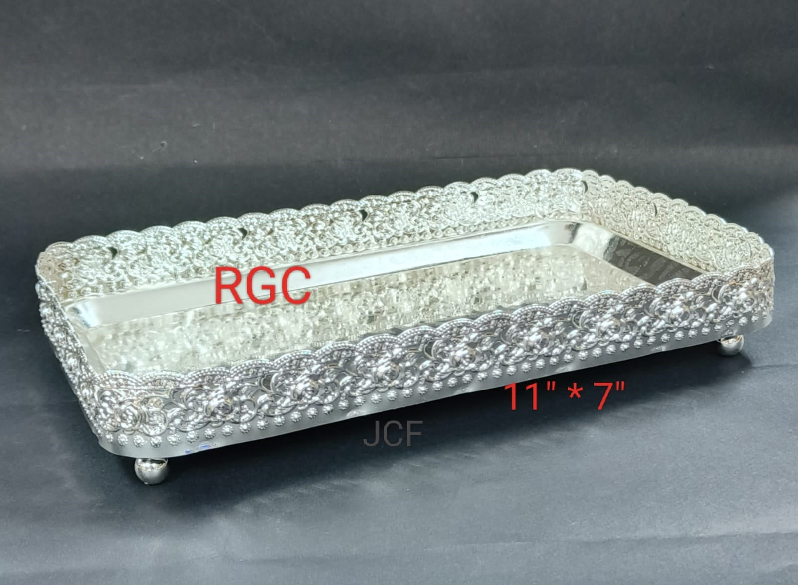 Imported German silver rectangular trays