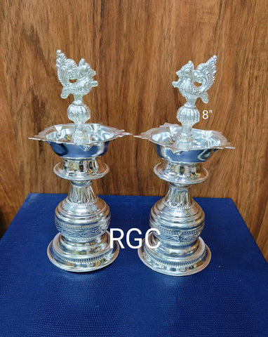 RGC special Naxi German Silver Diya pair