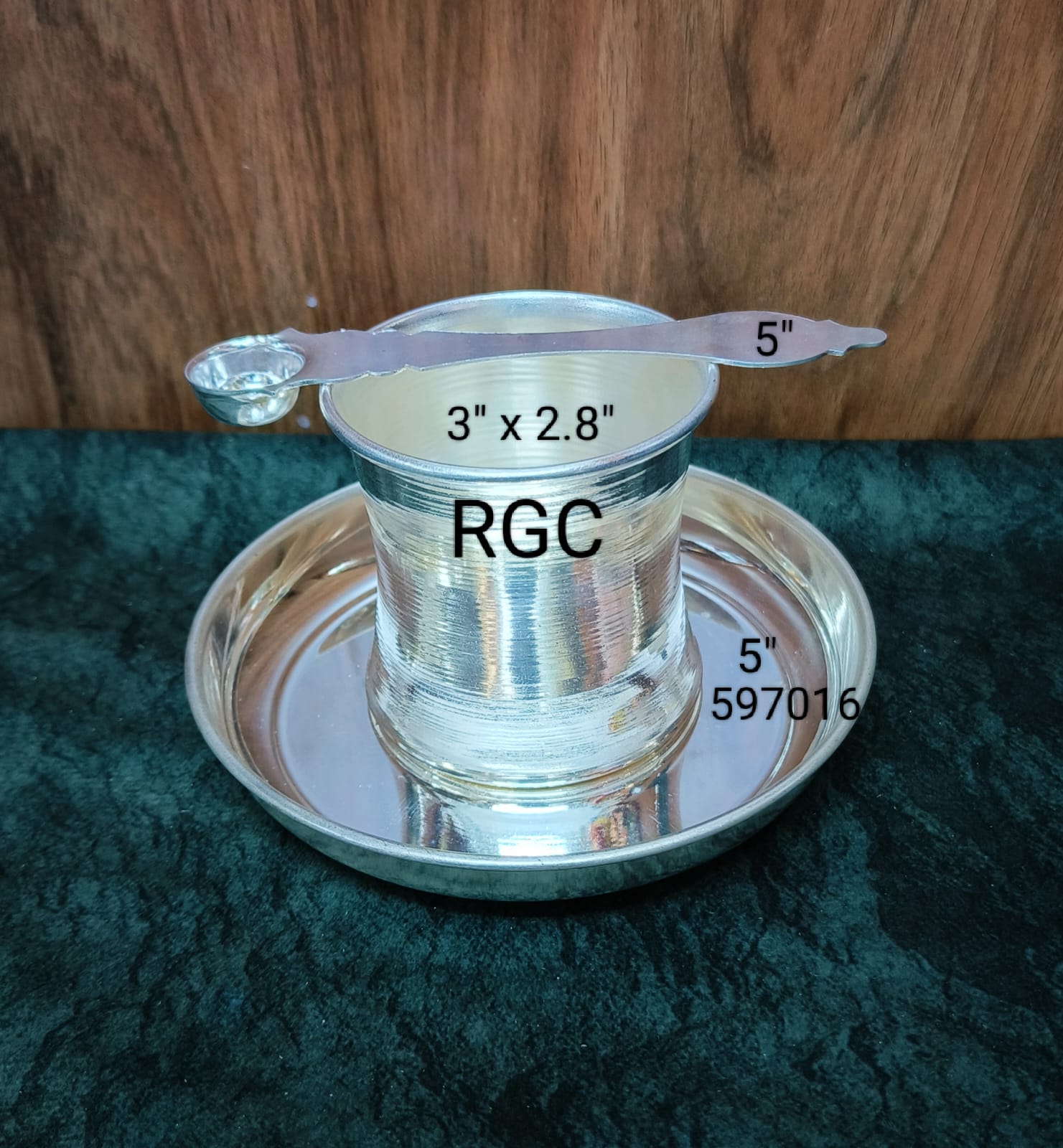 RGC German Silver Panchapatra set