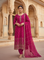 Magenta Silk Embroidery Anarkali Set