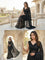 Black Net Heavy Sequins And Stone Work Saree With Readymade Blouse