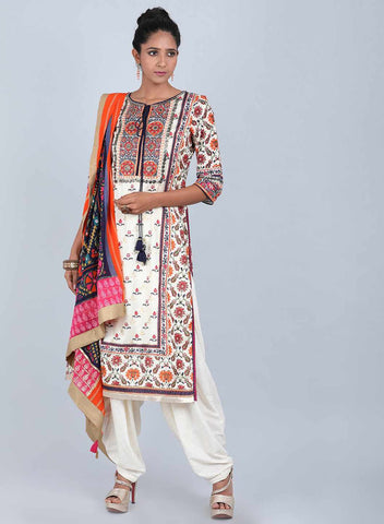 Off-White Printed Salwar