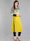 Yellow Round Neck Winter kurta