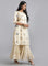 Off-White Round Neck Layered kurta