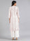 White Mandarin Neck Printed kurta