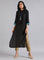 Black Mandarin Neck Kaleido kurta