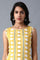 Yellow Round Neck Printed kurta