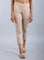 Beige Ankle-Length Trousers
