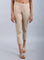 Beige Ankle-Length Trousers