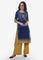 Blue Printed Round Neck kurta