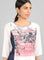 Pink Round Neck Printed kurta