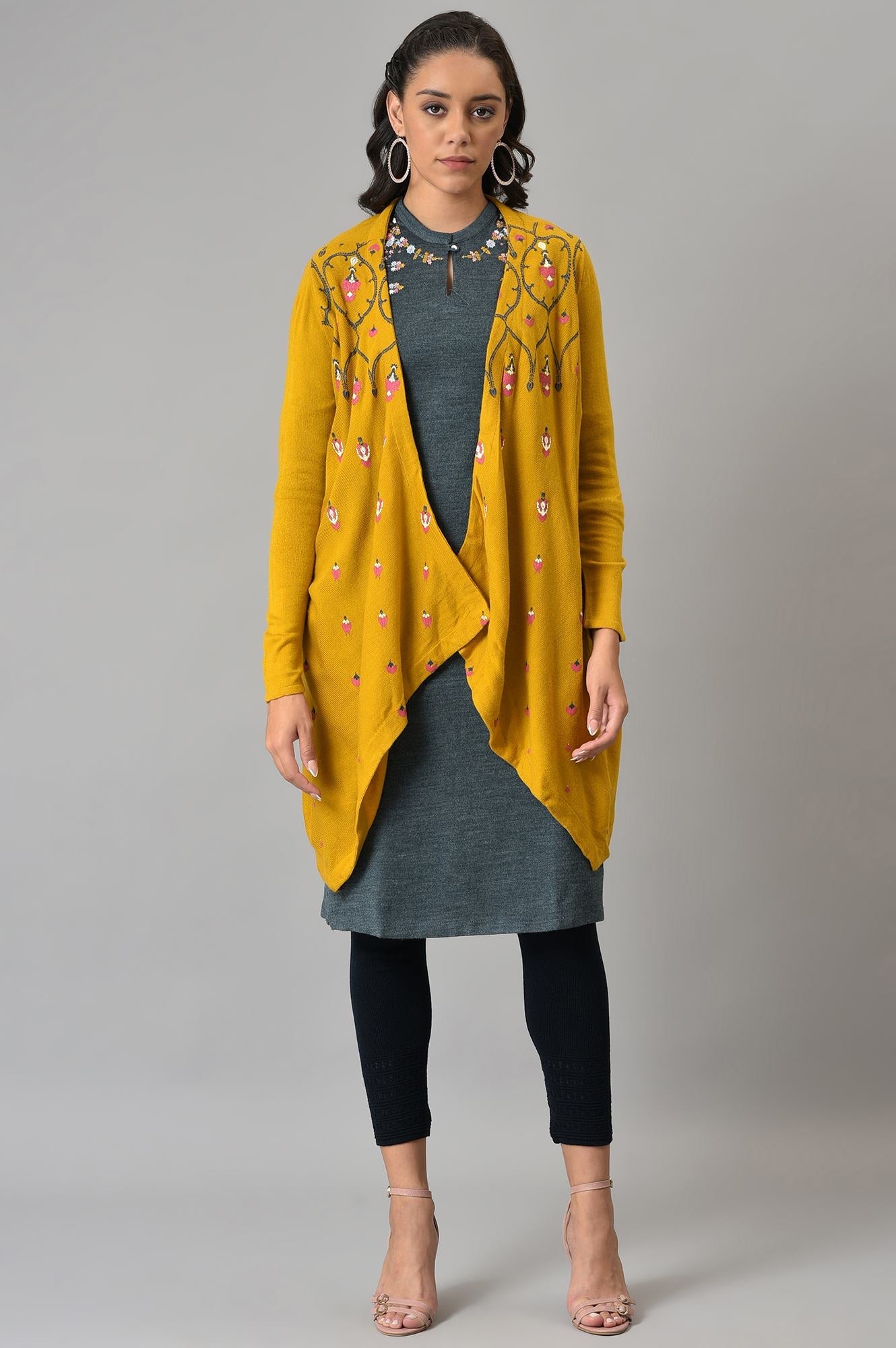 Yellow Knitted Cardigan