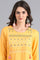 Yellow Round Neck Embroidered kurta