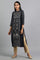 Blue Mandarin Neck Printed kurta