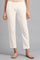 White Solid Trousers