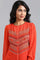 Orange Round Neck Full Sleeves kurta