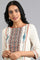 Off-White Round Neck Printed kurta