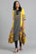 Yellow Round Neck Printed kurta