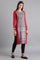 Red Round Neck Winter kurta