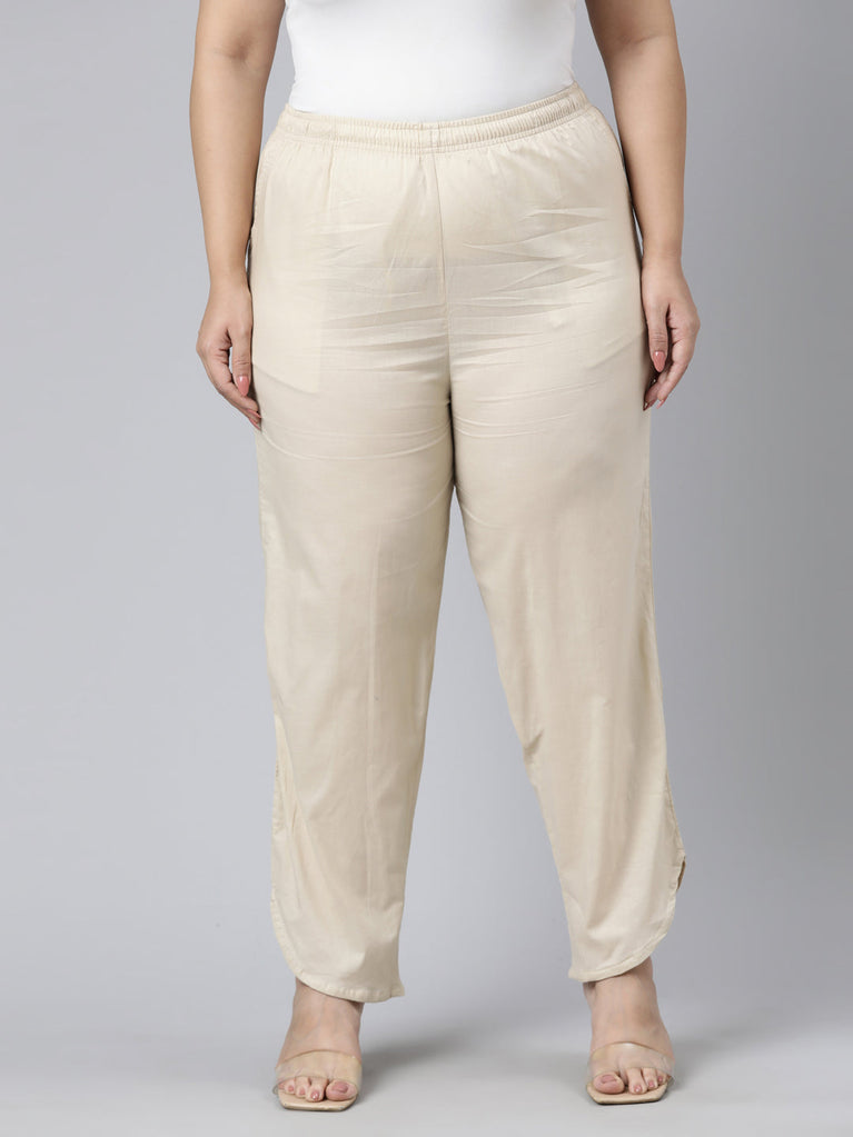 Cotton Plain Relax Ankle Length Linen Pant for Girls at Rs 275