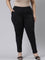 Women Solid Black Stretch Ponte Pants