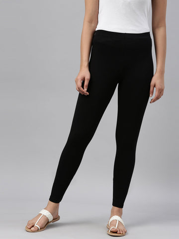 Women's Plus Size Bodycon Comfort Stretch Leggings, Black (2X/3X 18-24)