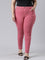 Women Solid Coral Super Stretch Jeggings