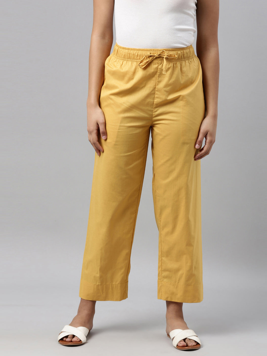 Mustard Ankle Slim Pants – IC Collection