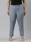 Women Dusty Blue Crepe Pants