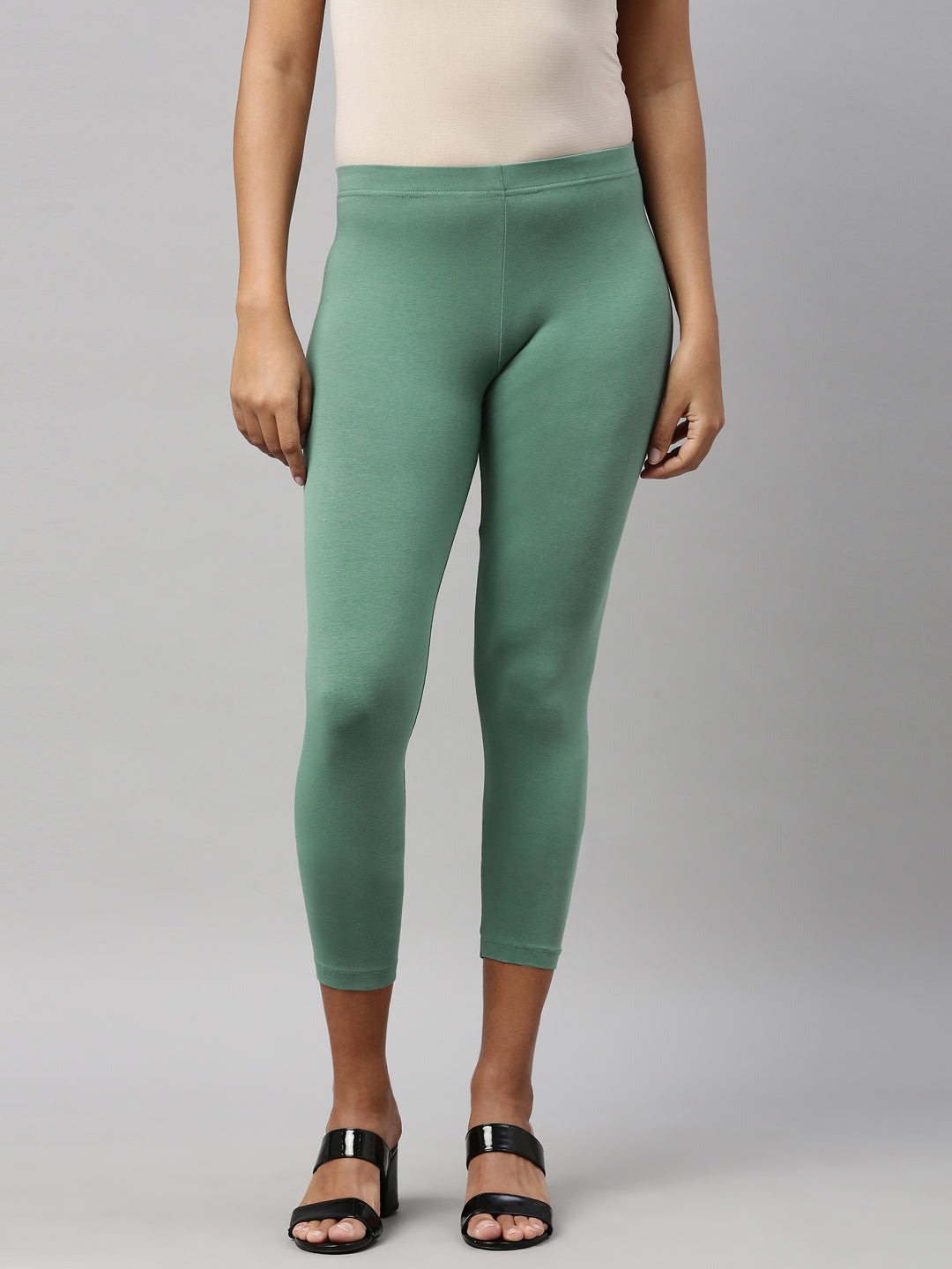 Buy Flexica Women's Neon Green Cotton Lycra Ankle Legging at Amazon.in