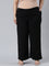 Women Solid Black Crepe Wide Pants