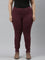 Women Solid Dark Wine Super Stretch Warm Jeggings