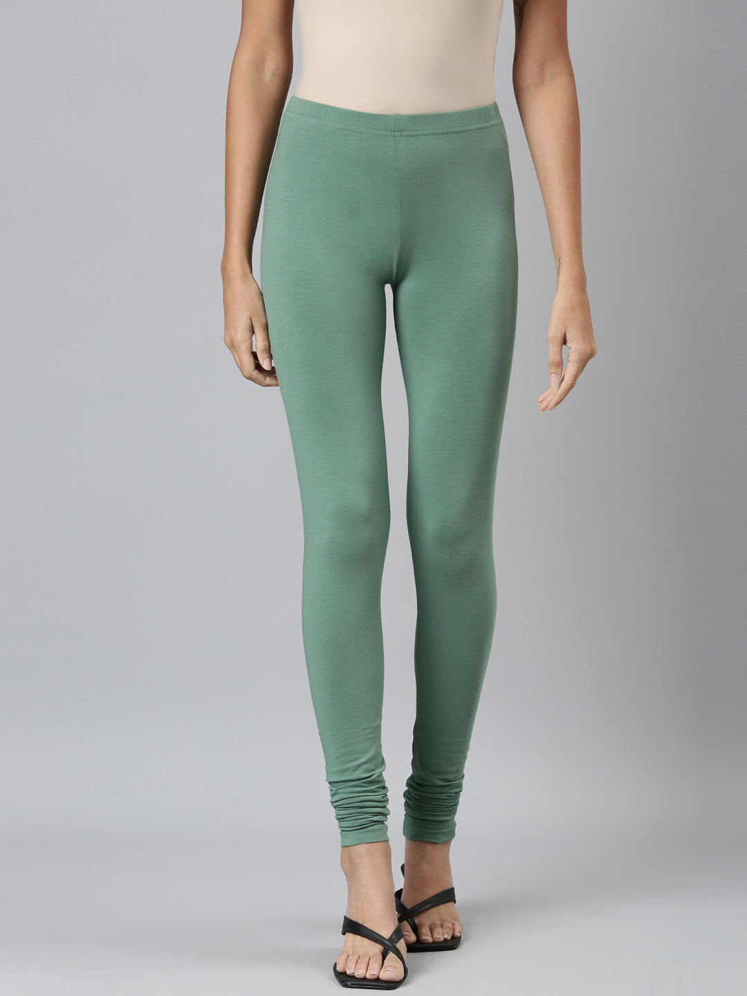 Buy online Green Cotton Leggings from Capris & Leggings for Women by Jcss  for ₹399 at 47% off | 2024 Limeroad.com