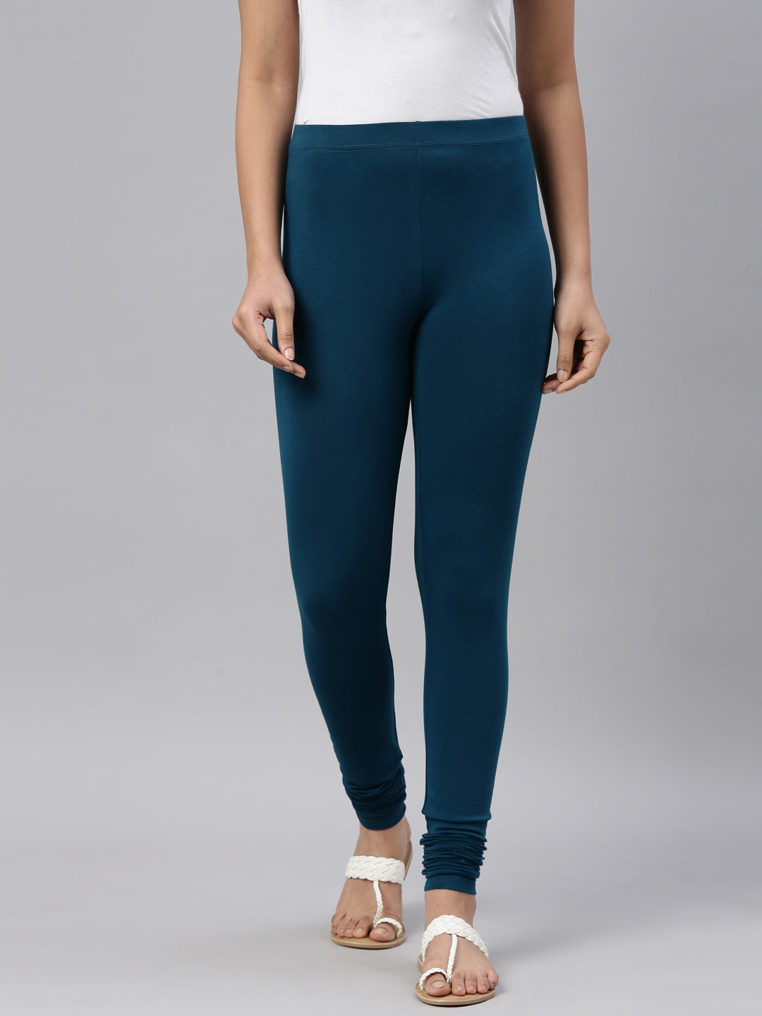 Ladies Turquoise Blue Solid Ankle Length Leggings, Casual Wear, Size: 6XL  at Rs 147 in Delhi