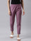 Women Solid Lilac Cotton Pencil Pant