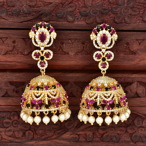 Zirconia Jhumka Earrings