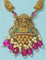 Designer Zirconia Royal Devi Temple Kempu Necklace Set