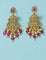 Designer Zirconia Royal Devi Temple Kempu Necklace Set