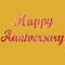 Propcon Happy Anniversary Glitter Metallic Banner