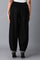 Jet Black Embroidered Carrot Pants