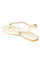 W Off White Embroidered Round Toe Flat