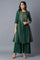 Dark Green A-Line kurta-Pant Set