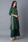 Dark Green A-Line kurta-Pant Set